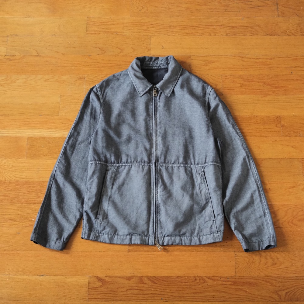MR P. Resist-Dyed Cotton Linen-Blend Blouson Jacket Blue S Zip Mens Mr. Porter